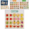 Wooden Educational Matching Puzzle For Children With Forest Animal Fruit Theme For Early Learning