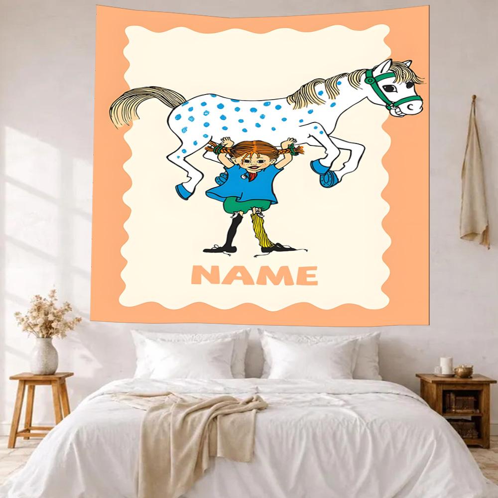 Pipi Custom Your Name Wall Decor Tapestry Art For Pet Memorial Birthdaywedding Party Backdrop Family Gift