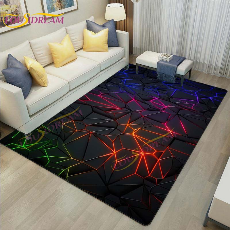 3D Vortex Illusion Rug Abstract Rug Modern Carpets for Living Room Area Rug Non Slip Floor Rug Teen's Rug Game Room Rug Play Mat