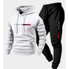 Completo felpa con cappuccio oversize da uomo Manica lunga Top Pantaloni Tuta casual invernale