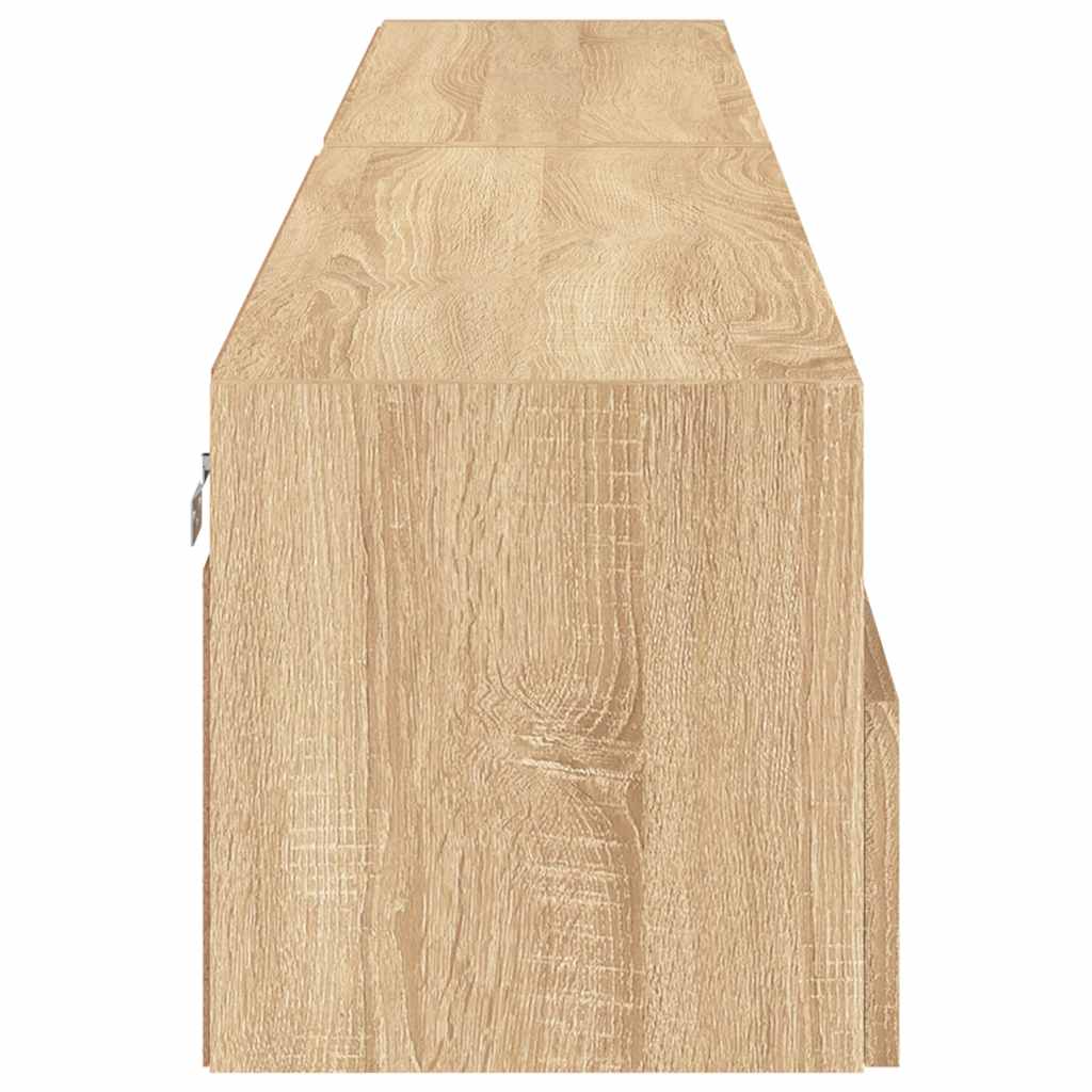 TV Wall Cabinets 2 pcs Sonoma Oak 100 x 30 x 30 cm Particleboard