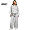 Athletic Set for Women Tracksuit 2 Piece Set, Long Sleeve Sweatshirt Wide Leg Sport Easy Care Machine Washable Sportswear Pants Lightweight