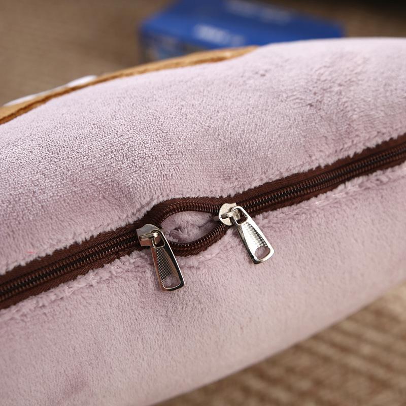 Double-Sided Milk Velvet Embroidered Pillow: Cozy Winter Cushion for Car & Gift