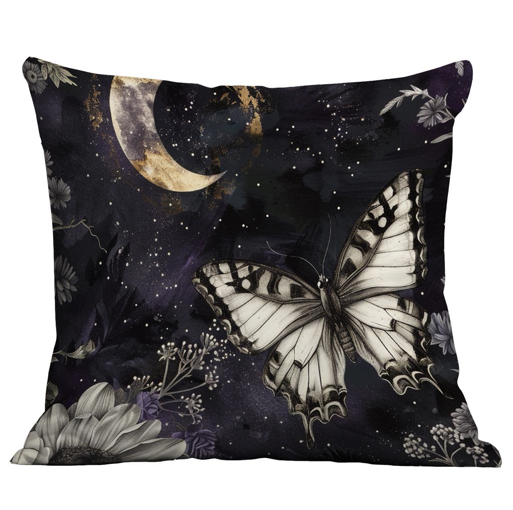 New Imitation 3d Butterfly Printed Pillowcase Retro Home Sofa Cushion Pillowcase Decoration