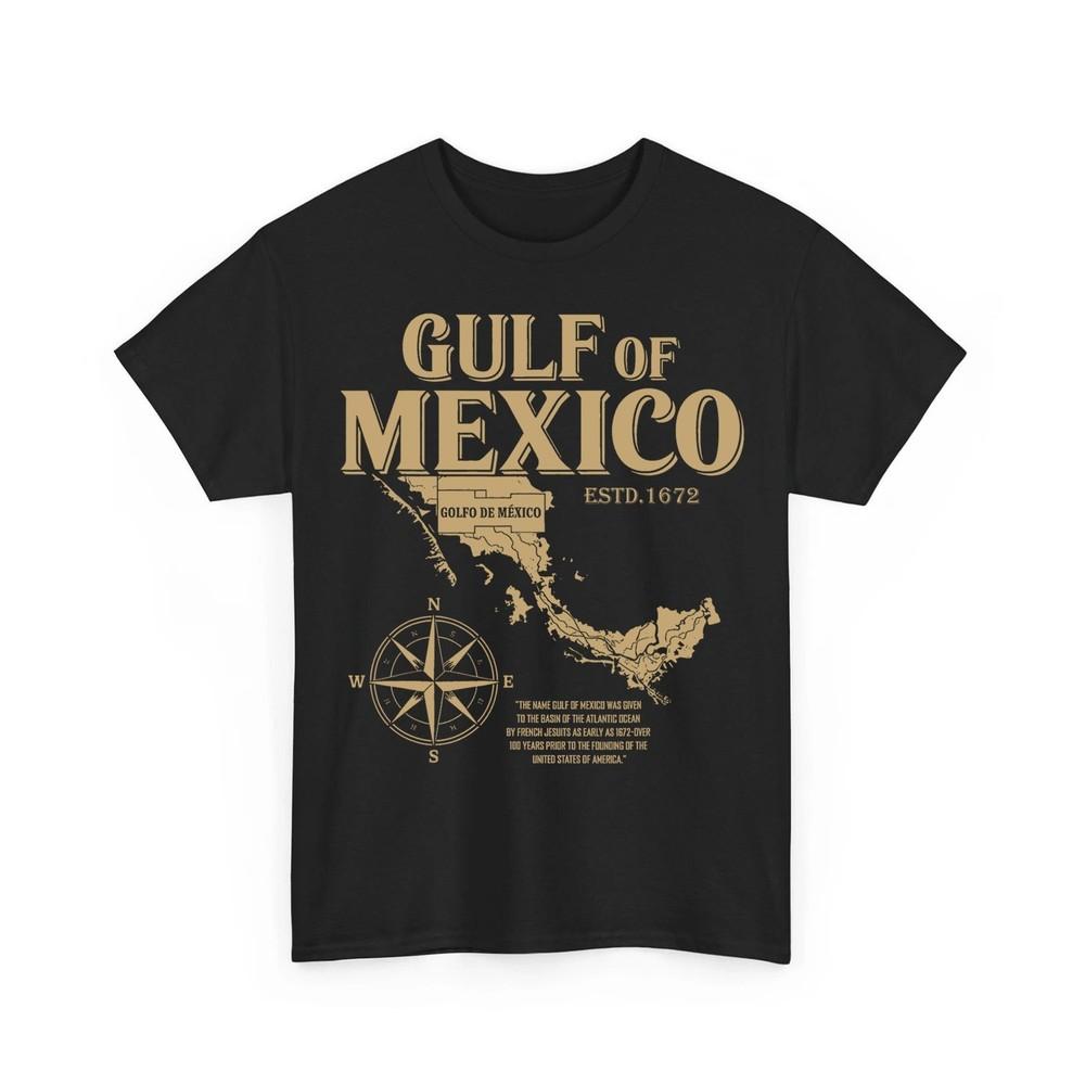 

Gulf of Mexico Not US America Historic Map 1672 Unisex TShirt Unisex T-Shirt S