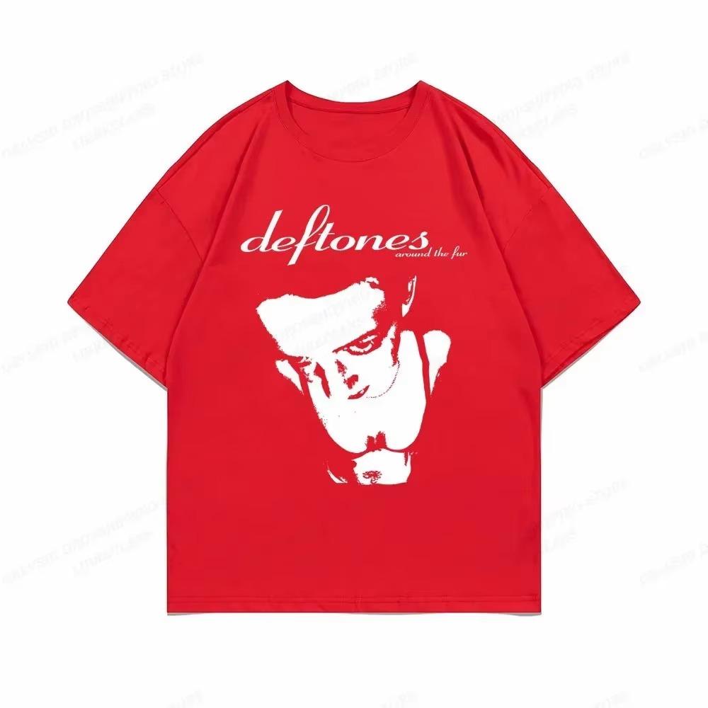 Herre T-skjorte Deftones Søt Trendy Trykk Topper T-skjorte Svart T-skjorte Dame Sommer T-skjorte 90-talls Jenter Grafisk T-skjorte Dame Søte Topper T-skjorte