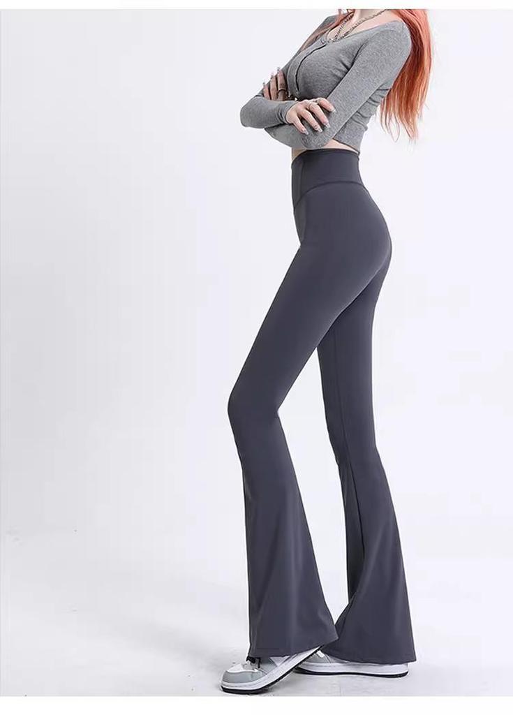 Sharkskin Women's Micro-Flare Pants: High-Waisted, Slimming, Tummy-Control, Butt-Lifting Yoga Base Layer, Ideal for Spring/Autumn.