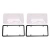2PCS Cadre de Couverture de Plaque d'Immatriculation Cadres de Protection Transparents pour Plaque d'Immatriculation pour États-Unis Canada