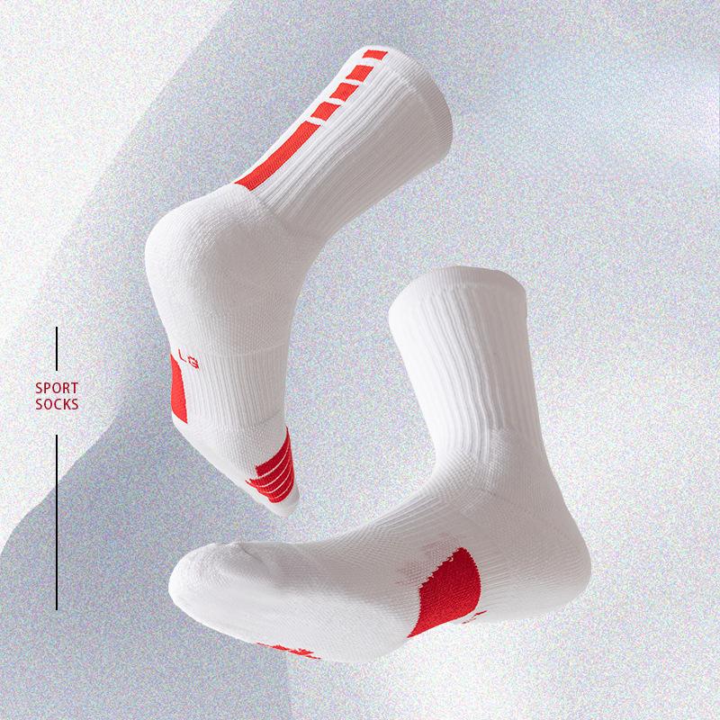 Men's Professional Basketball Training Non Slip Thick Towel Bottom Breathable Long Socks