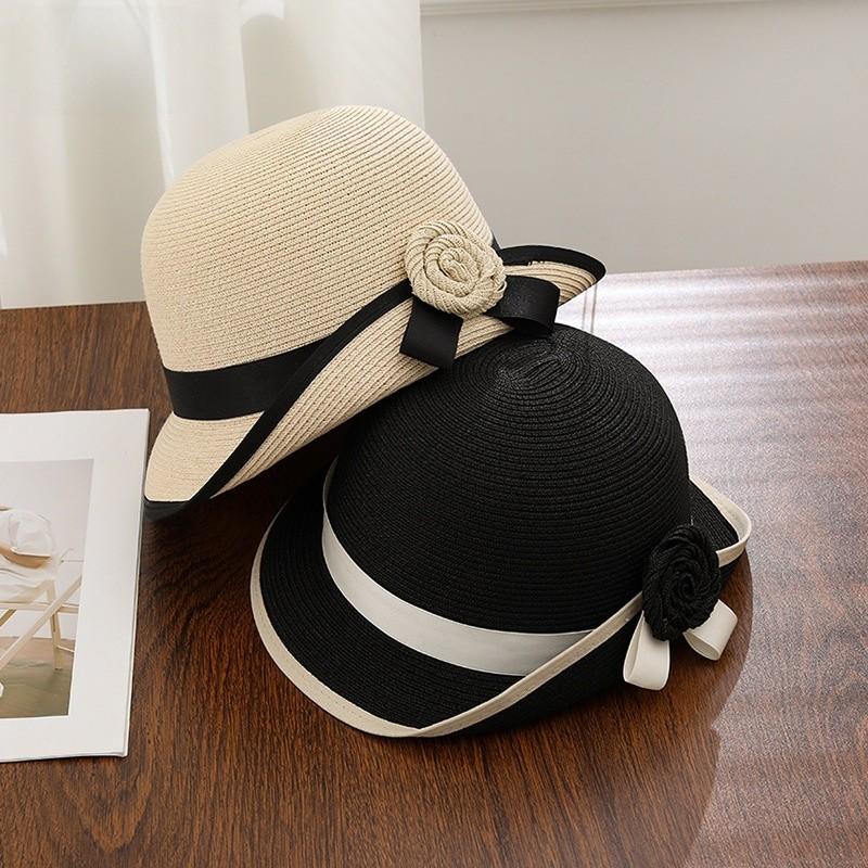 French Chic Sun Hat With Large Brim For Summer Outdoor Sun Protection Fashion Accessory