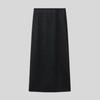 1108 A/W Wool-Blend Elastic Waist Slimming Bodycon Skirt with Back Slit