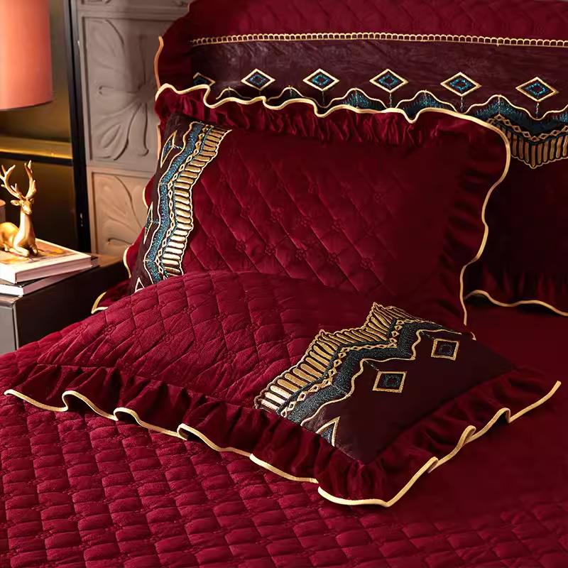 Thick Milk Velvet and Cotton Pillowcase Set Paired with Thick Velvet and Quick Heating Cotton Pillowcase for Warmth