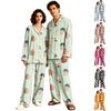 Unisex Pajama Set Long Sleeve Long Pants Casual Loungewear for Home Sleeping