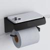 Platinum 304 Grade Stainless Steel Toilet Paper Holder with Mobile Stand/Toilet Paper Roll Holder for Bathroom Accessories (Matt Black)