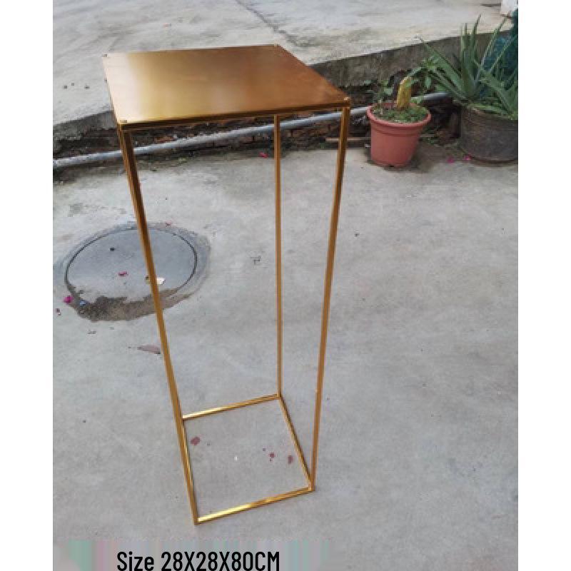Geometric Square Frame Flower Stand for Weddings - Wrought Iron Artificial Flower Decor