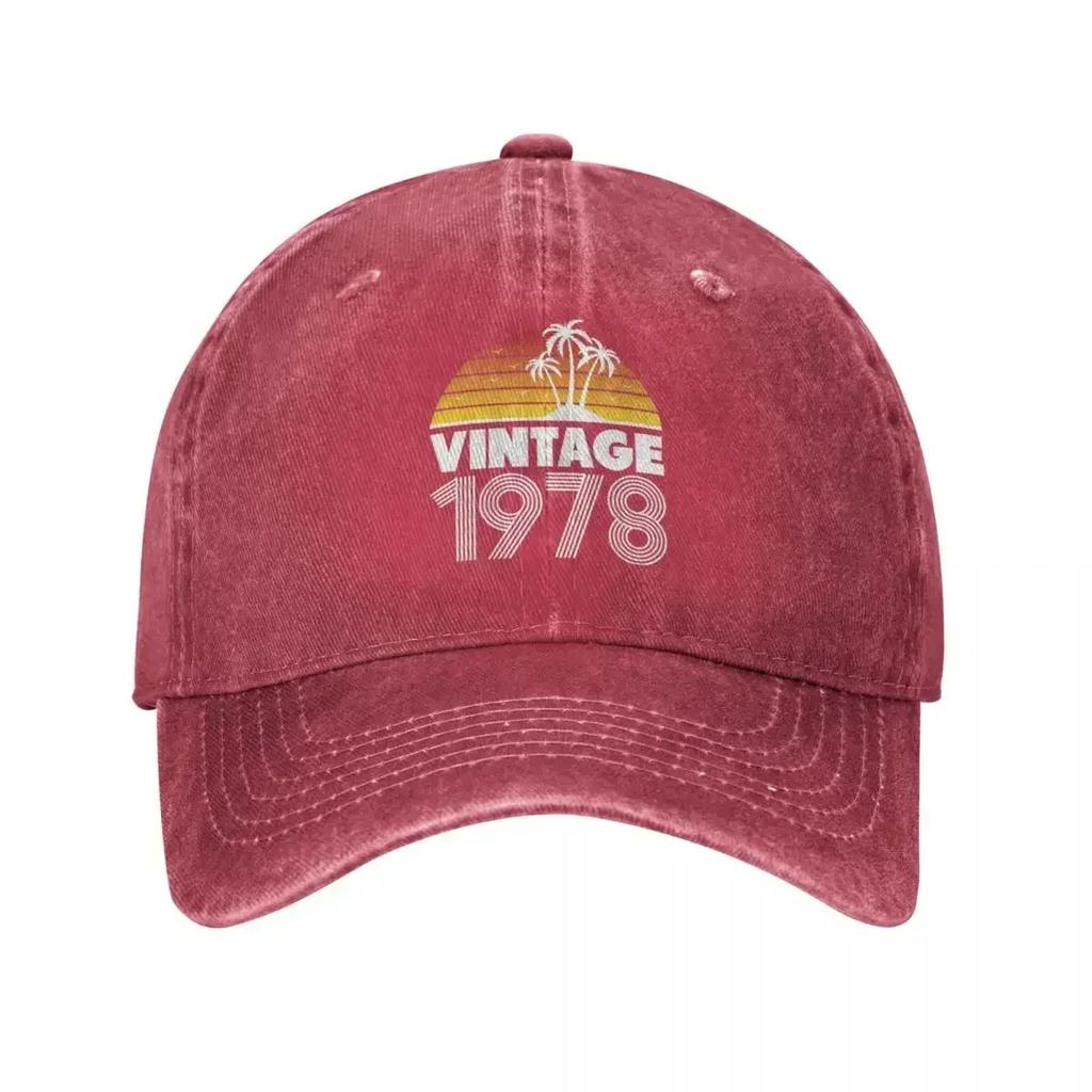 Vintage 1978 Baseball Caps Classic Distressed Denim Washed Sun Cap Men Women Outdoor Activities Hats Cap