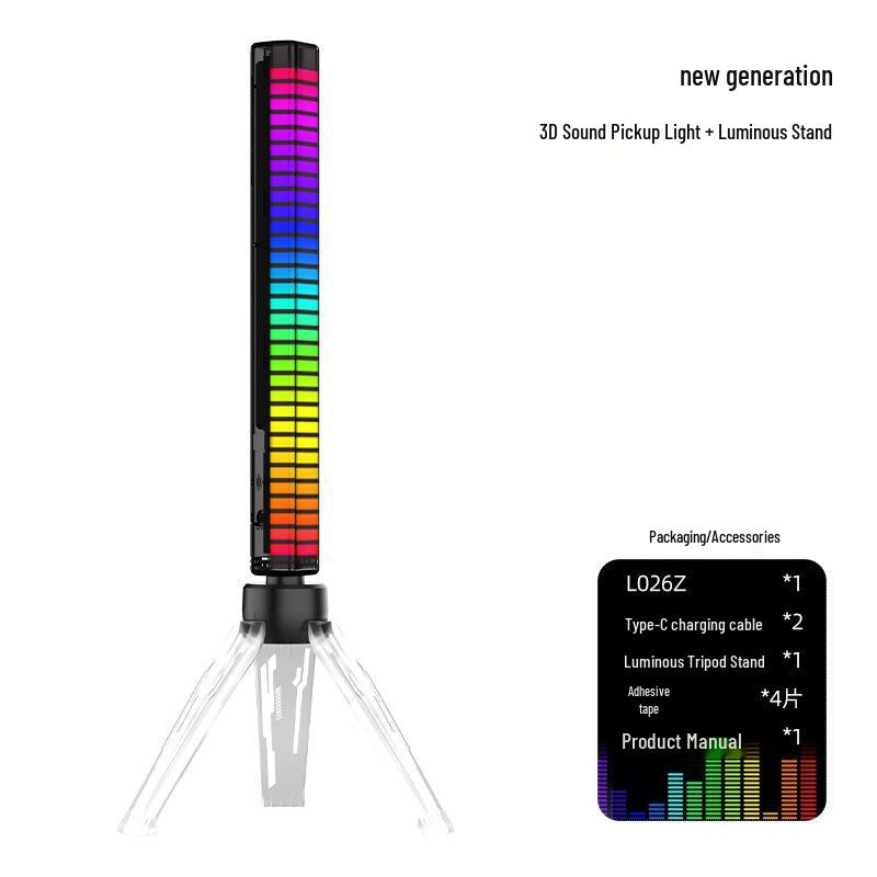 RGB Sound-Sync Rhythm Light: Trendy Colorful Music Atmosphere LED for Car or Desk with Sound Sensor