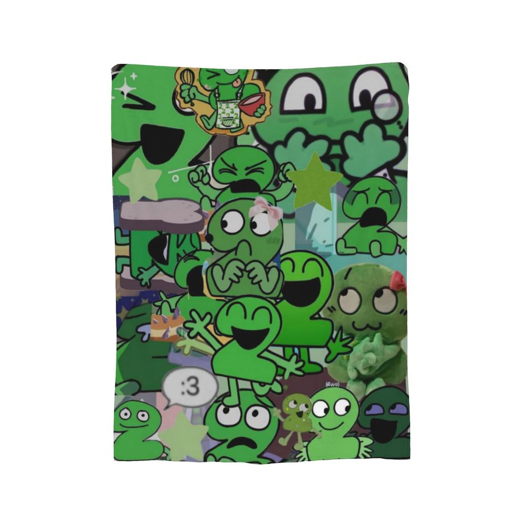 BFDI Battle for Dream Island Druckdecke für Männer Frauen Warm Gemütlich Flauschig Überwurfdecken für Sofa 50x60 Zoll Mehrere Größen