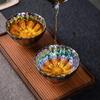 1 piece, colorful kiln-changed gold peacock teacup, Jianzhan master cup, tea tasting cup, kung fu tea set, ceramic personal special single cup