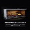 LAHPAVER Scale Tomica Garage with LED Light Stackable Dustproof Parking Lot Miniature Car Desktop Gift 1/64 Bar, Model, Case, Decoration, (Yellow