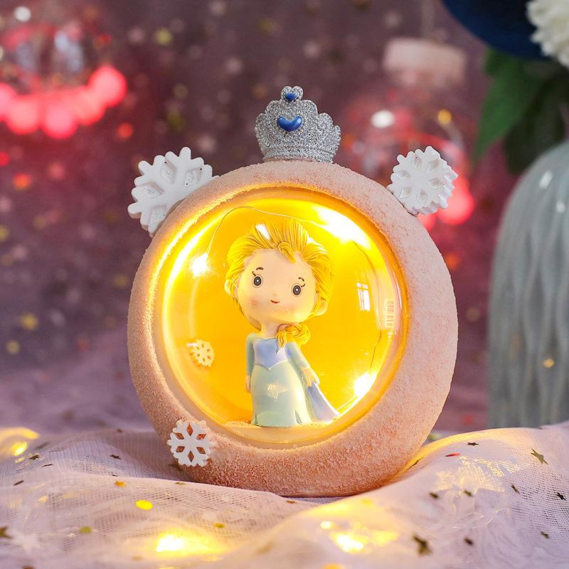 

Girl Heart Bedroom Bedside Nightlight Princess Star Light Button Battery Powered