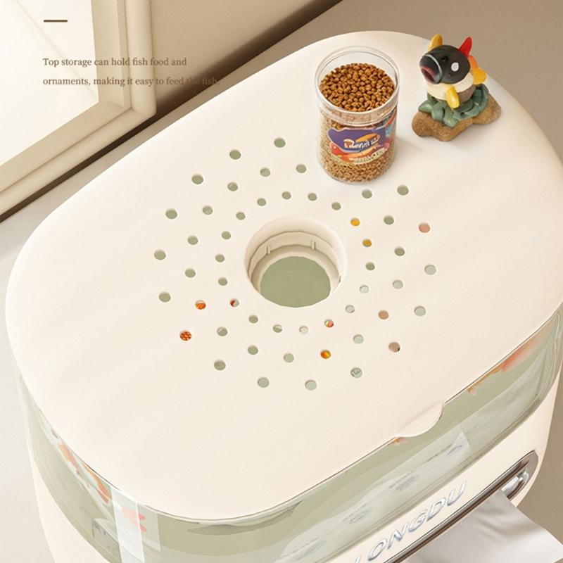 Dispensator de șervețele inovator în stil acvariu, cu capac detașabil pentru decorare cu plante sau pești, întreținere fără efort, accesoriu pentru decorarea casei și biroului