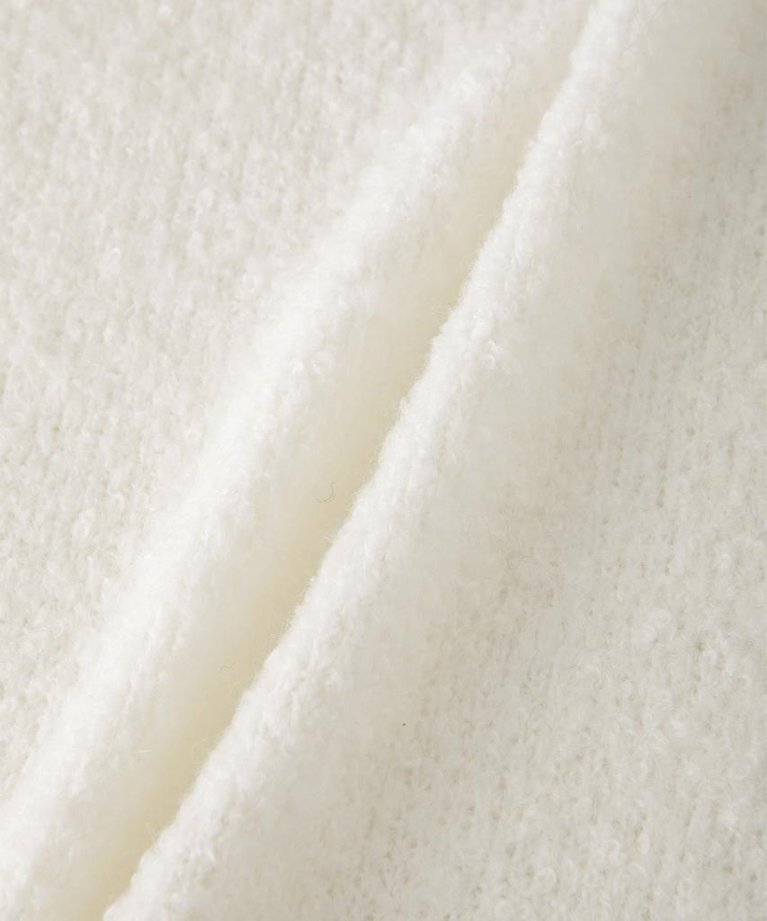 Sseomweeobeoteo Boucle Long Sleeve Knit - Ivory