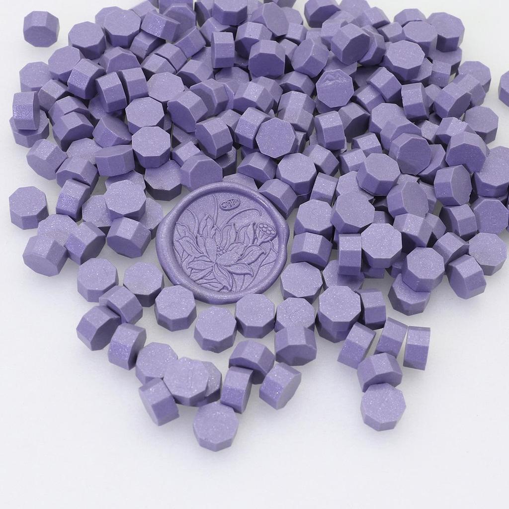 148 Pearlescent Octagonal Sealing Wax Beads - Mixable Colors, 500g Package