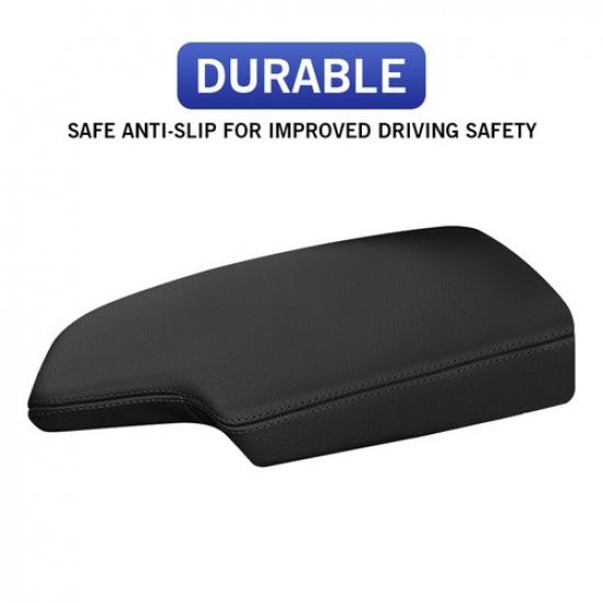 Black PU Leather Armrest Center Console Lid Cover For BMW E46 3 Series -2013