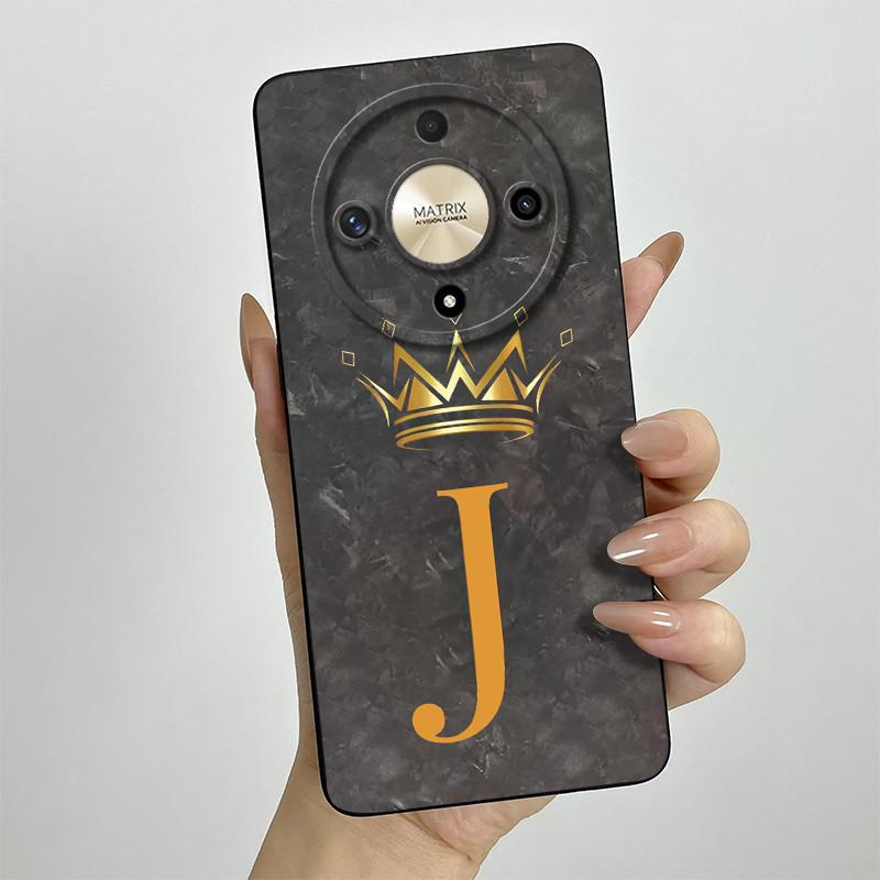 For Honor X9b Case Honor X9A Honor Magic 6 Lite Magic 5 Lite Phone Case Crown Letters Full Matte Anti Drop Soft Protective Cover