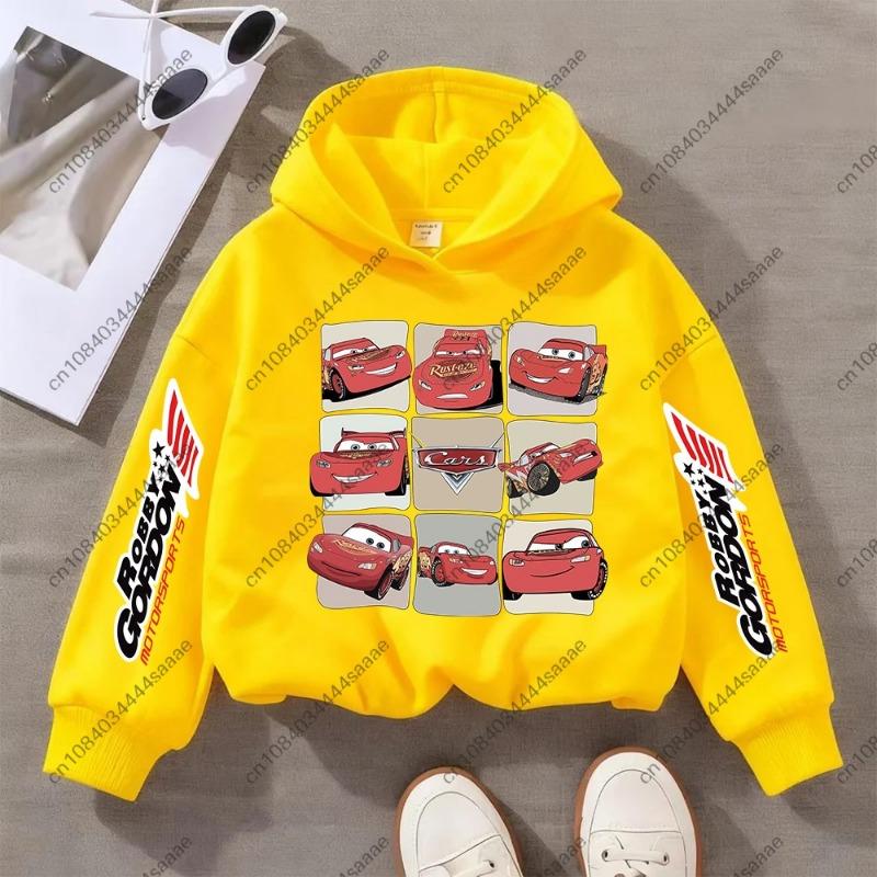 Spring Autumn Lightning Mcqueen Cartoon Children Hoodie Long Sleeve Pixar Car Print Kid Boy Clothes Fashion Pullover Sweatshirts