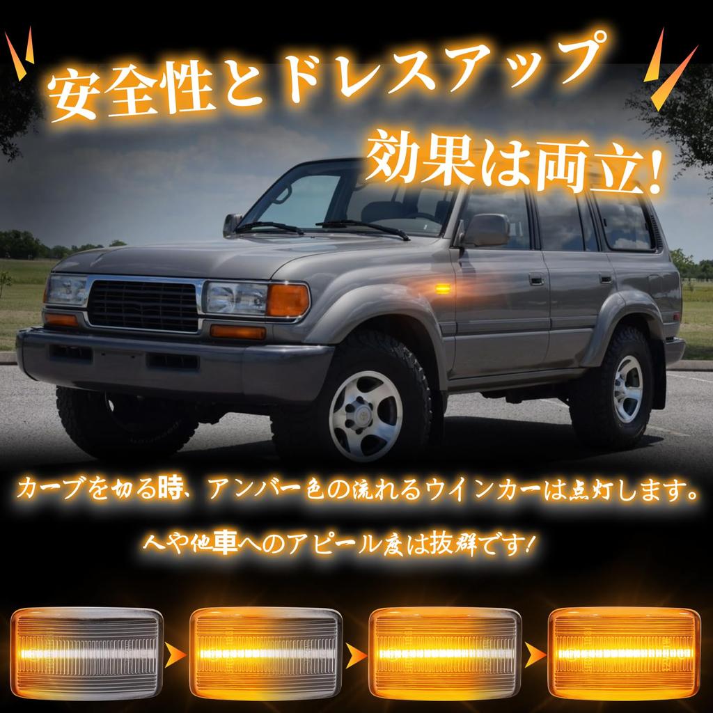 GemPro Land Cruiser 80 Series LED Side Marker for Toyota Land Cruiser 100 Sequential