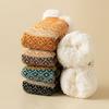 1 Pair Women Winter Socks Lamb Velvet Floor Socks Retro Ethnic Style Autumn Winter Calf Socks Daily Wear