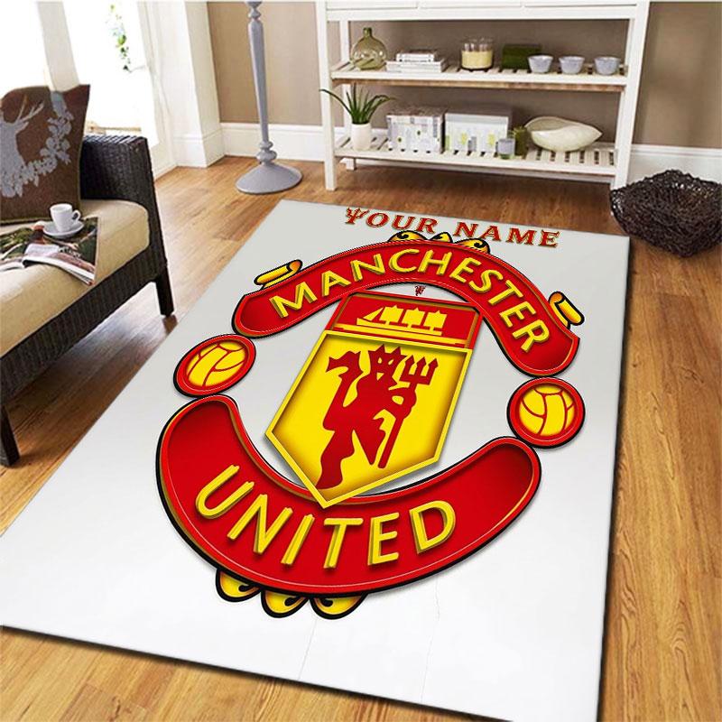 Manchester United F Custom Name Carpet Rug for Living Room Bedroom Home Sofa Decoration,Kids Play Non-slip Floor Mat
