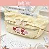 Cute Heart Lace Pencil Case With Large Capacity For Students And Office Use