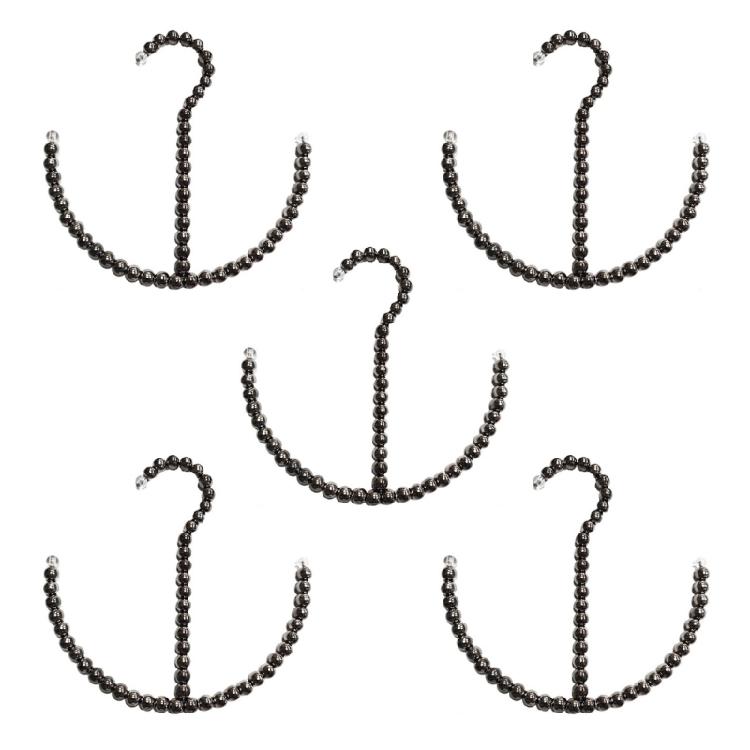 

Multifunctional Pearls Coat Hook Pack of 5 with ABS Construction for Sturdy Use in Family Storage Area чорний