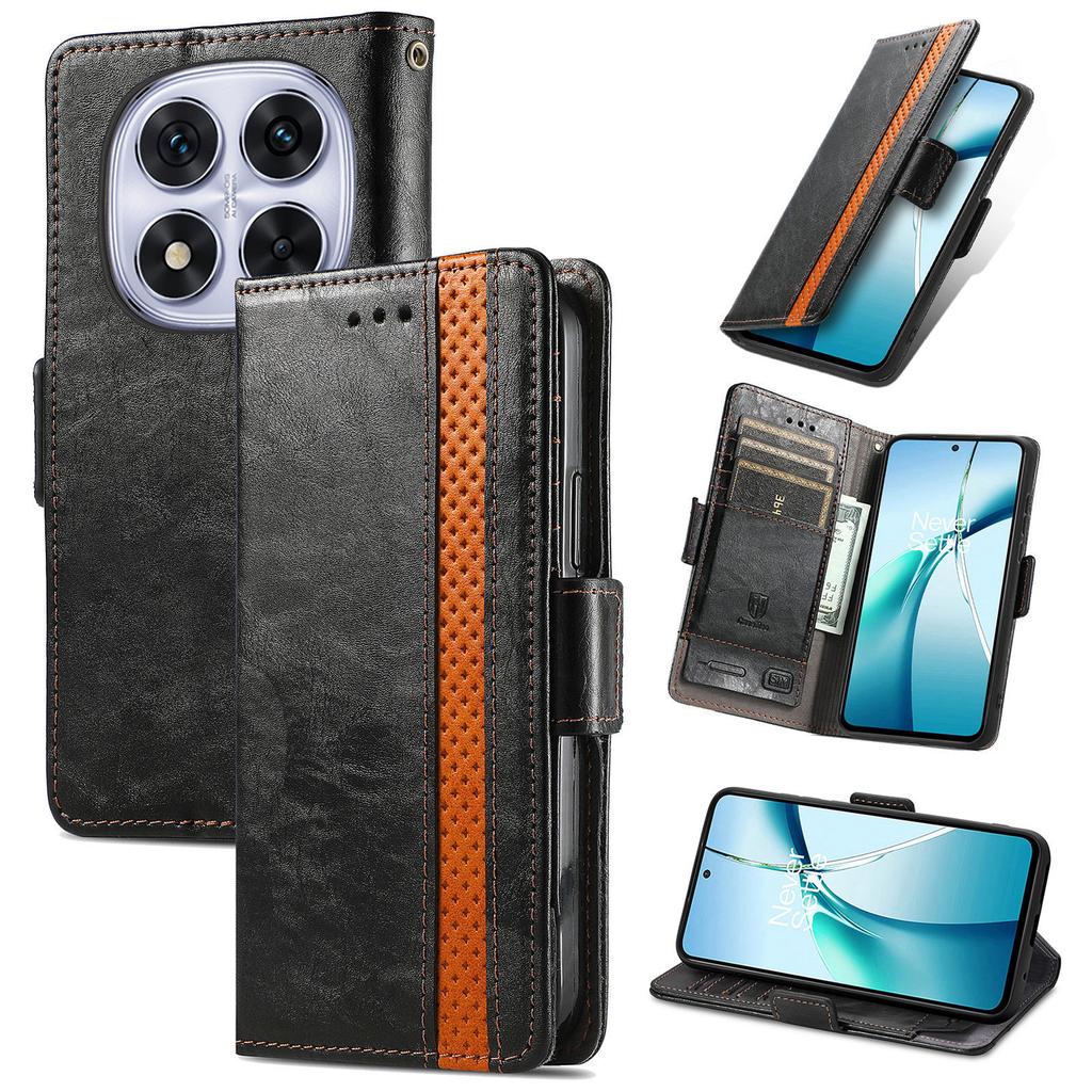 CASENEO For Xiaomi Poco M8 Pro 5G/Redmi Note 15 Pro+ 5G (Global) Phone Cases PU Leather Cover Stand with RFID Blocking Wallet