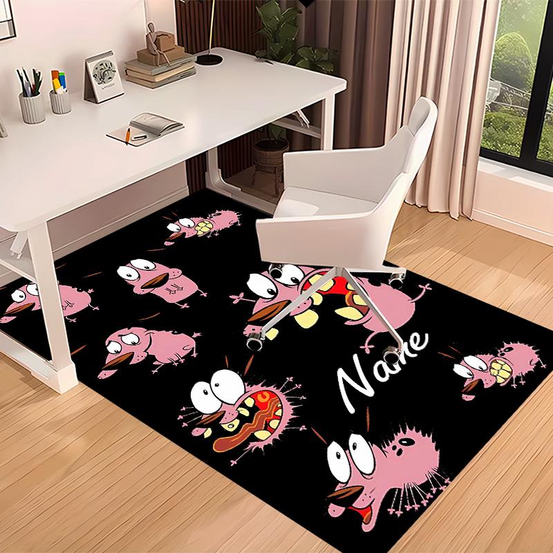Custom personalization Courage the Cowardly Dog Print Area Rug - Soft, Washable Non-Slip Indoor Mat,Living Room,Home&Office Decorative Rug
