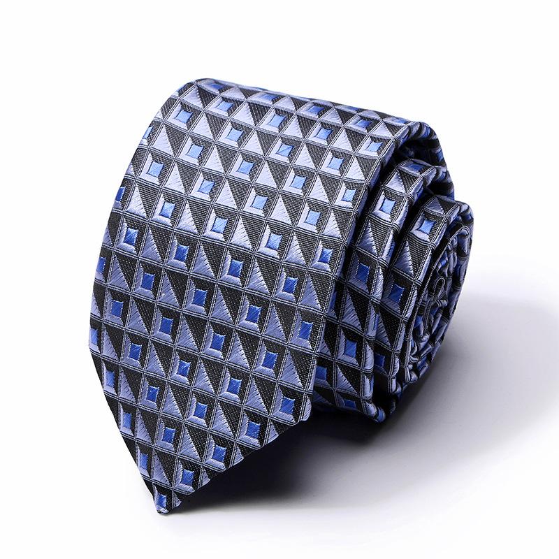 Tie Tie Polyester Silk Tie 8Cm Business Men'S Dress Wedding Studio Tie