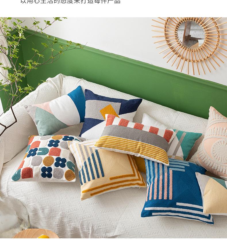Stylish Embroidered Throw Pillow for Sofa & Car