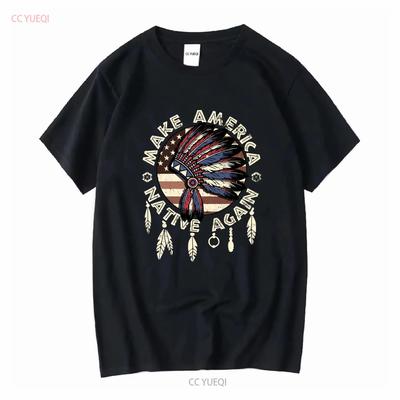 Make America Native Again T-Shirt zum Tag der indigenen Völker Stolz Vintage gewaschen Atmungsaktiv Mode Vielseitig Gedehnt Weich