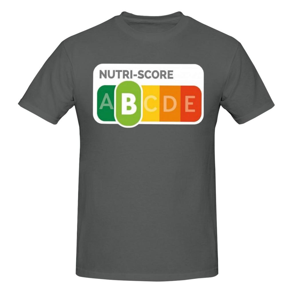 Unisex Creative NutriScore Trendy T Shirt Streetwear Cotton Tshirt Unisex