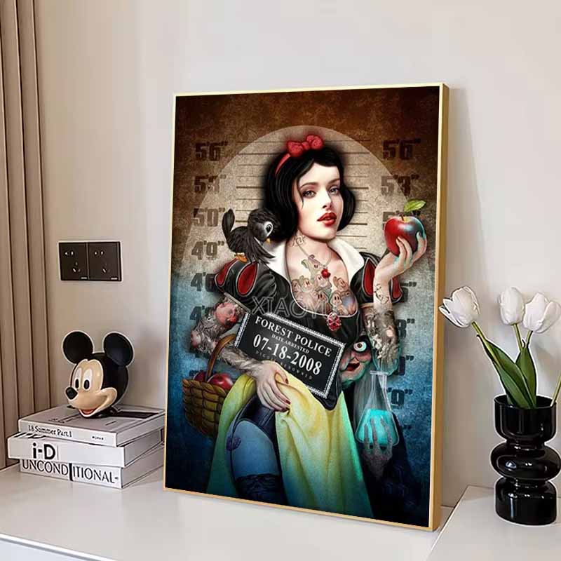 Disney Diamond Painting Dark Themed Snow White Art Painting Cartoon Diamond Painting Full Diamond Cross-stitch DIY Gift Home Decoration