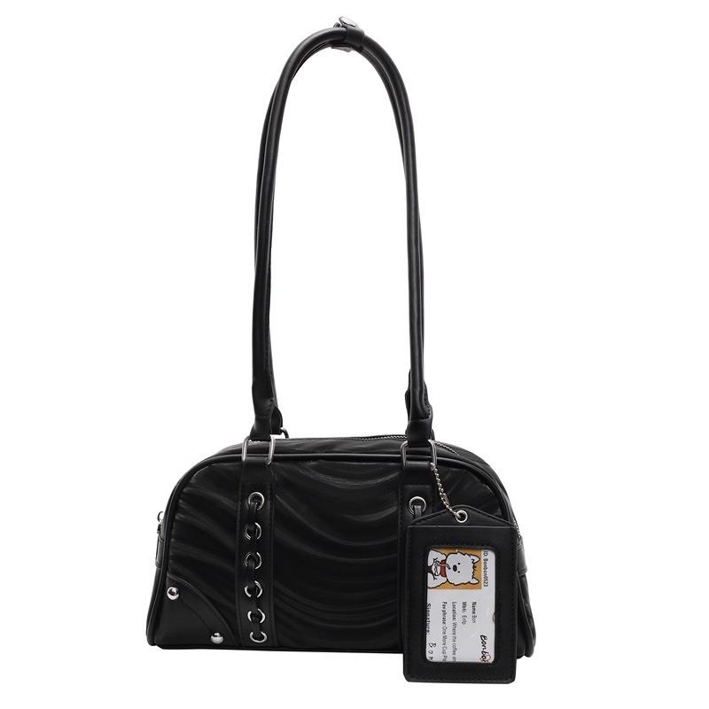 

Premium sense large capacity shoulder bag women s spring new versatile underarm bag niche design women s bag чорний