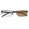 Multifunctional Color-changing Myopia Glasses for Women, Half-frame Business Style Glasses, Retro Color-changing Glasses
