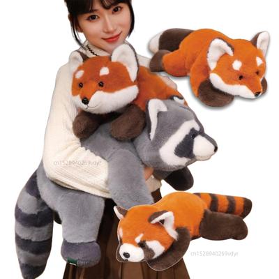 30-65cm Mýval Červená Panda Plyšová Hračka Mäkké Vypchaté Zvieratká Bábika Vankúš pre Dievčatá Deti Deti Bábätko Darček k Narodeninám