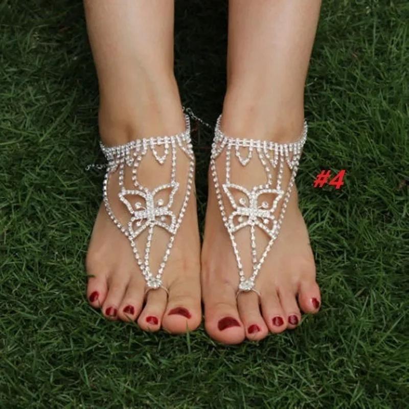 New Trendy Summer Daisy Flower Chain Anklet Connecting Foot Finger Bracelet Barefoot Anklets for Women Bohemian Beach Foot Chain