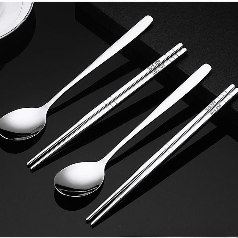 Portable Stainless Steel Chopsticks & Spoon Set