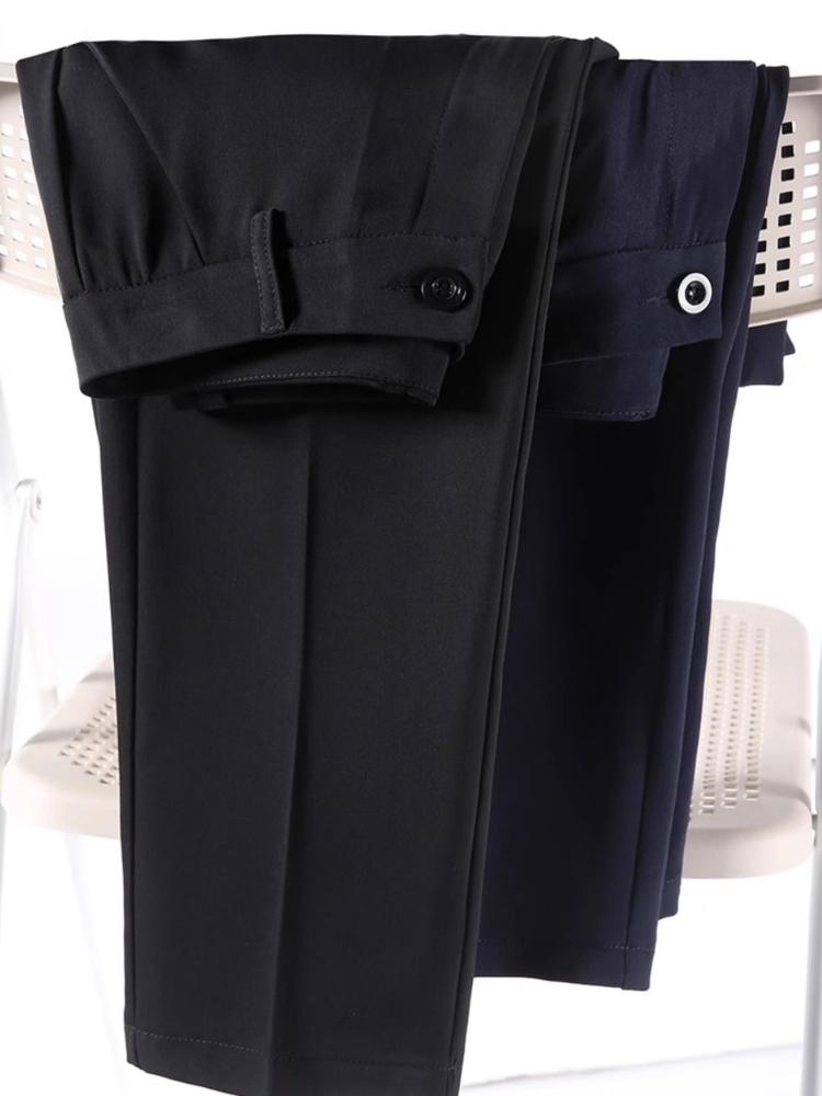 Spring Autumn Black Elegant Suit Haren Pants Women Fashion Elastic High Waist Casual Trousers Woman Korean Style Solid Office Lady Slim Pants