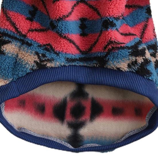 Pet Clothes Eye-catching Super Soft Polyester Puppy Irregular Pattern Print Sweater Pet Supplies for